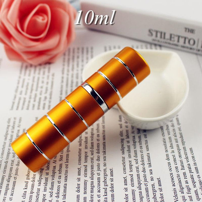 5ML 10ML Travel Aluminum Perfume Atomizer Glass Spray Bottle Empty Refillable Parfume Bottle Portable Metal Sprayer