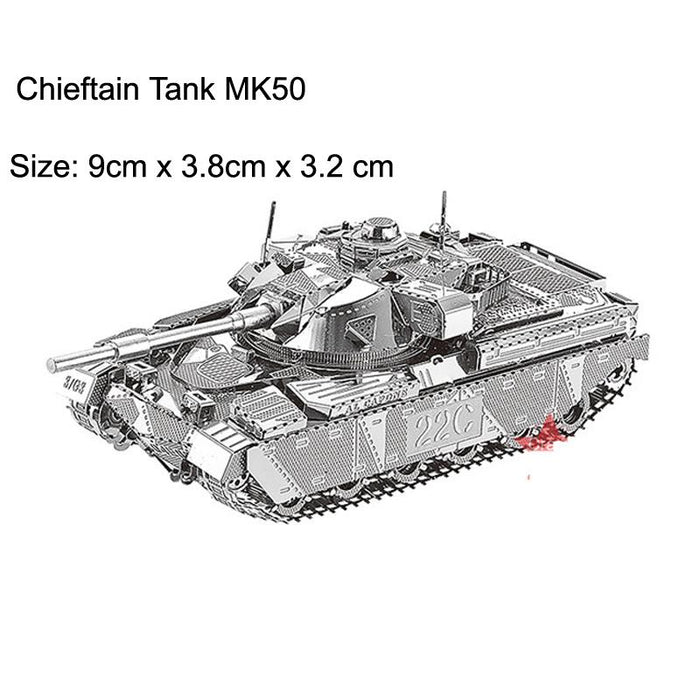 Tank 3D Metal Puzzle Chieftain Tank Puzzle Gift Toys