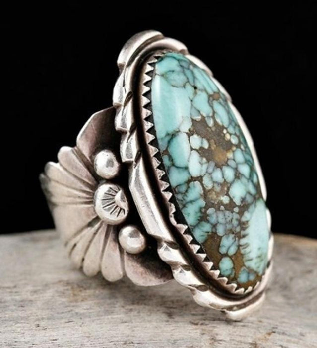 50Pcs Mixed Vintage Turquoise Rings
