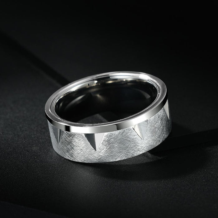 Men's Simple Fashion Retro Titanium Steel Ring Jewelry