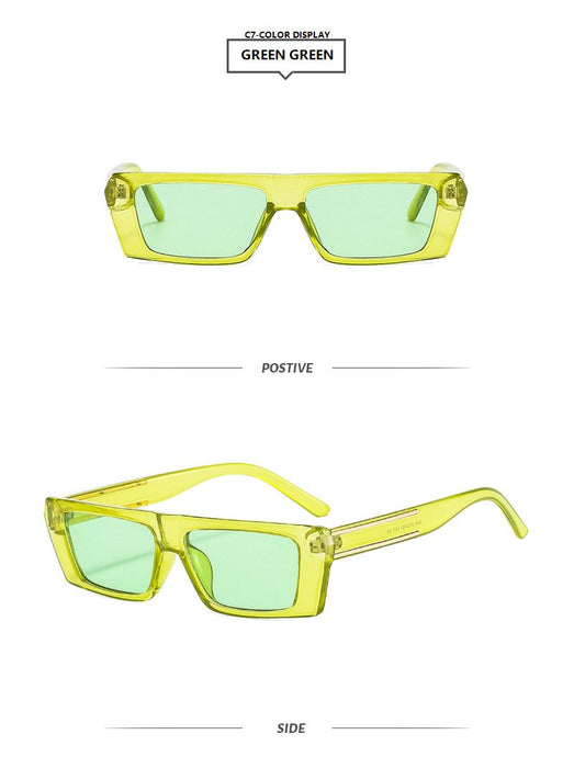 Square small frame sunglasses
