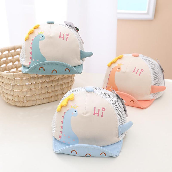 Summer Cartoon Dinosaur Baby's Net Cap