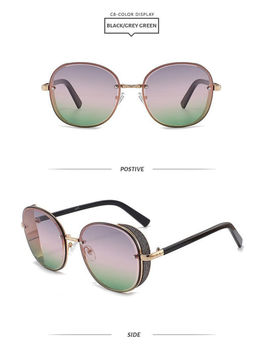 Sunglasses Women's round glasses gradient lens Retro