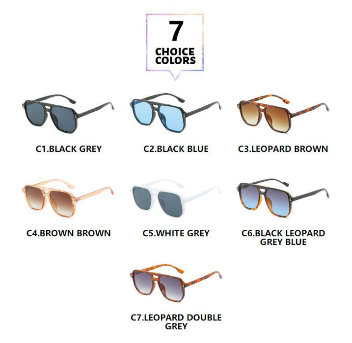 Frame double beam meter nail Sunglasses