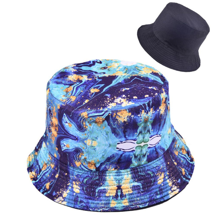 Rendering Printed Fisherman Hat Fashion Sunshade Wide-brimmed Cap