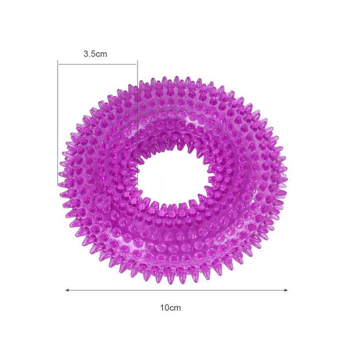 Dog TPR Chew Toy Ring Teeth Cleaning Sound Toy