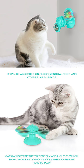 Cat Pinwheel Toy Funny Massage Rotary Cat Toy