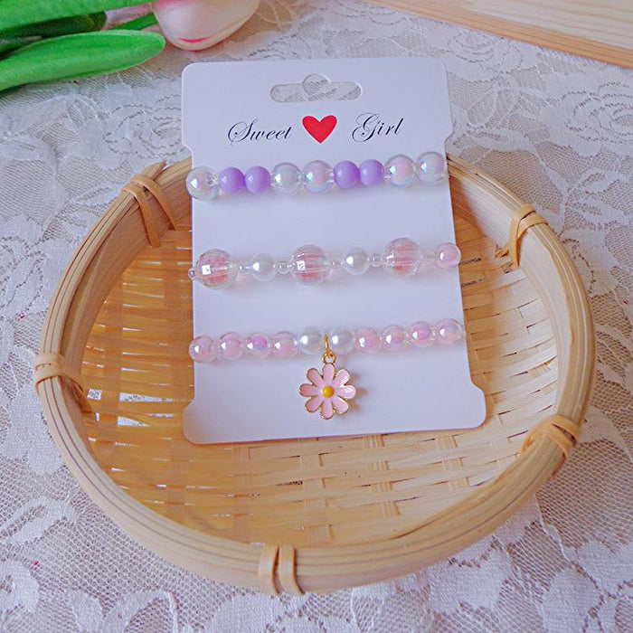 Children's Bracelet Set Beaded Plastic Toy Accessories