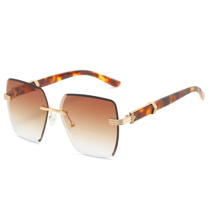 Frameless cut edge light luxury GRADIENT SUNGLASSES