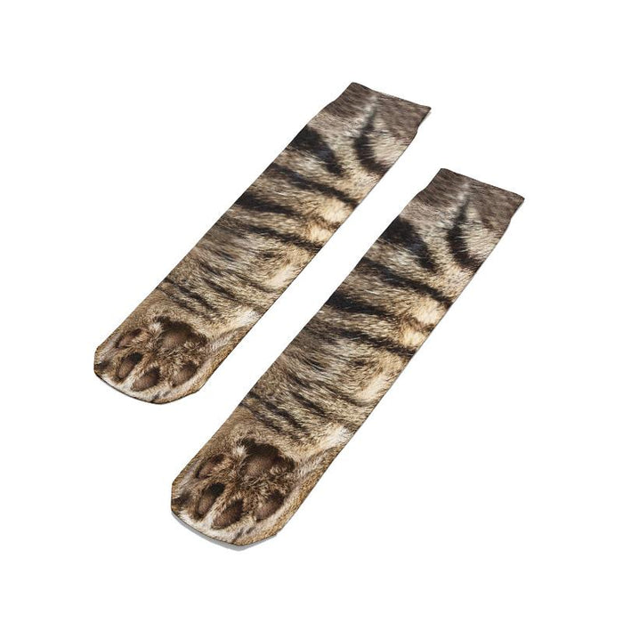 Funny Leopard Tiger Cotton Socks