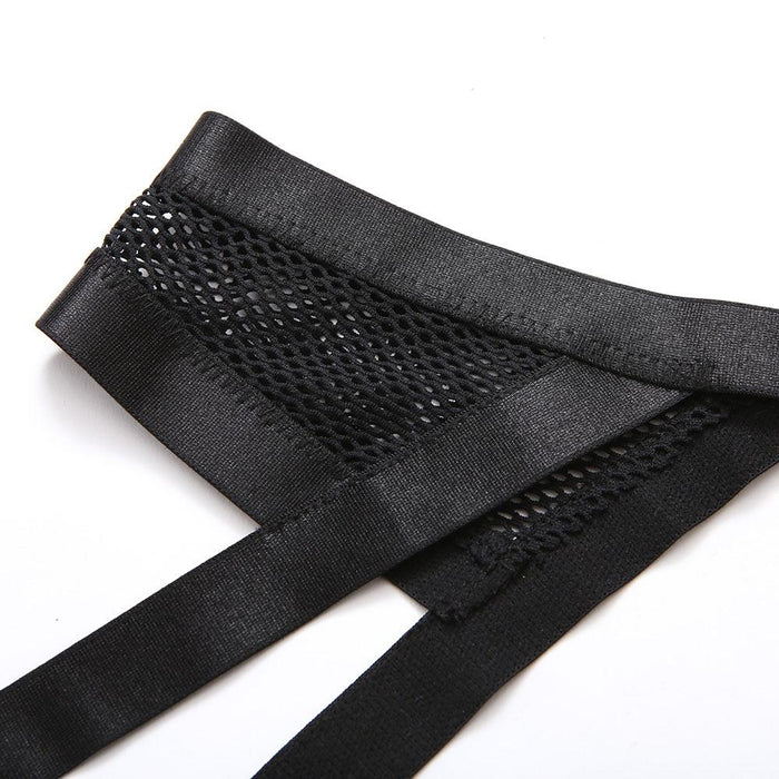 Sexy Mesh Lingerie Women Intimates Underwear Three Piece Set