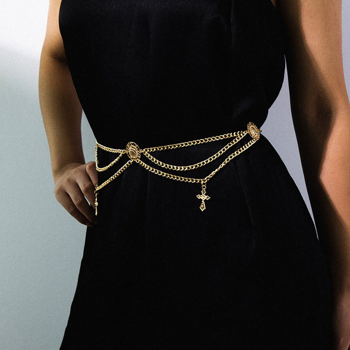 Vintage Pendant Waist Chain Women Fashion Body Chain