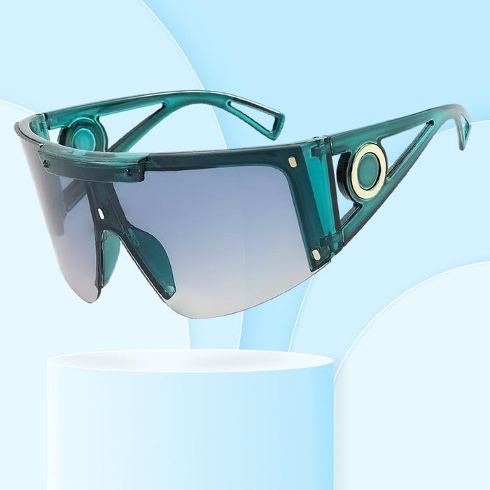 One piece half frame sunglasses