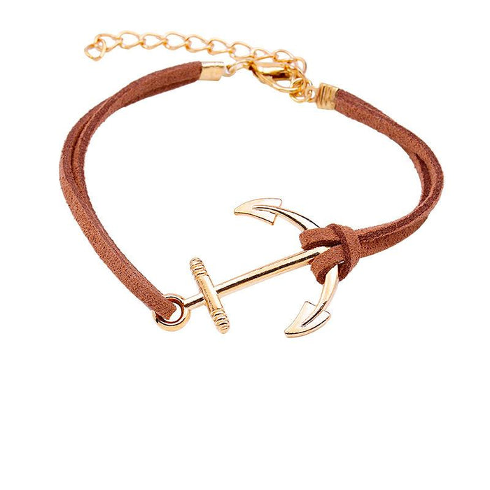 Retro Alloy Handmade Anchor Bracelet