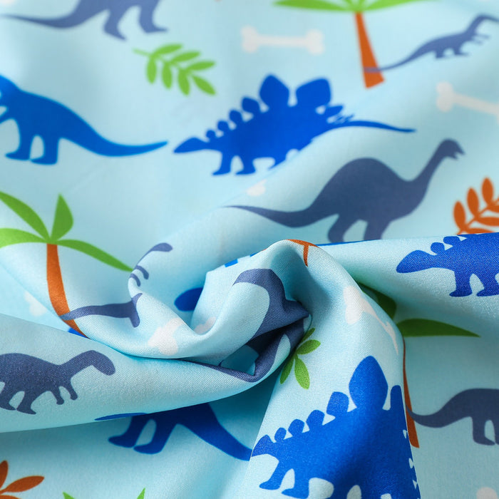 Boy's Dinosaur Printed Short Sleeved Shirt Two-piece Set