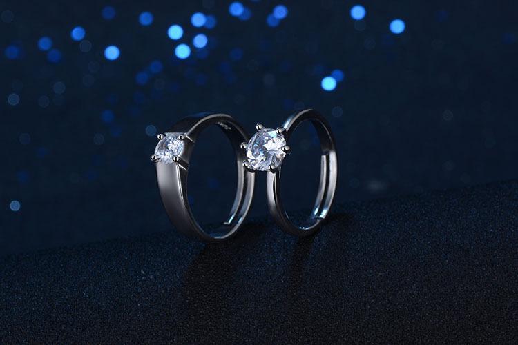 New Simple Creative Couple Opening Ring