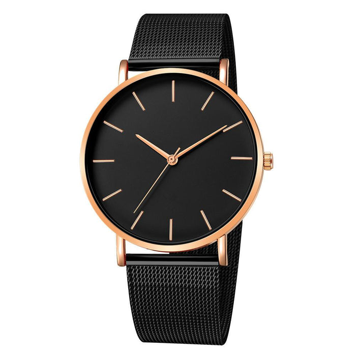 Fashion Quartz Watch Women Mesh Stainless Steel Wrist Watch