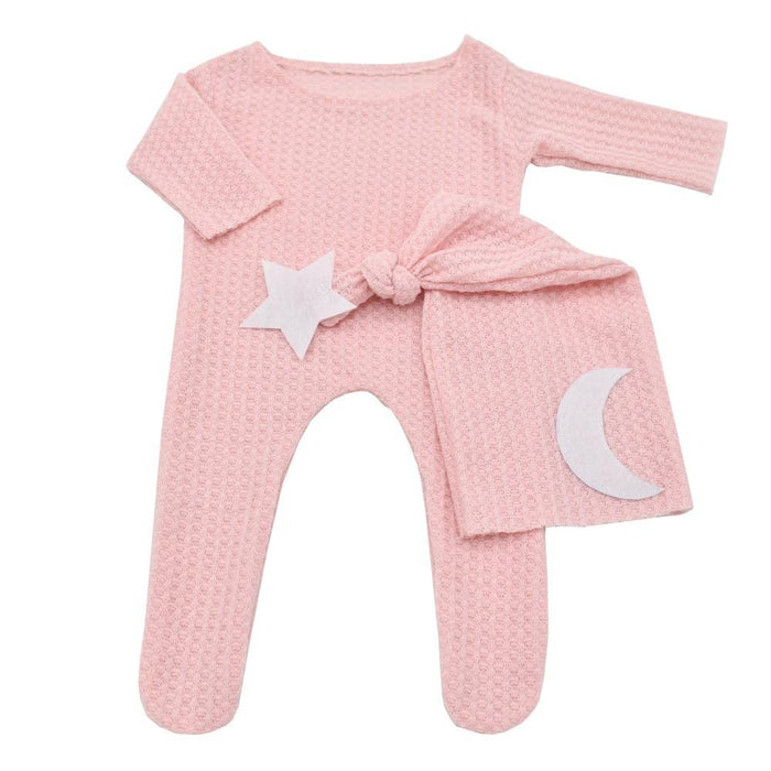 Two Piece Star Moon Knitted Jumpsuit