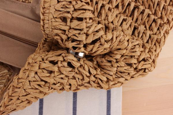 Lightweight Portable Straw Woven Large-capacity Bag