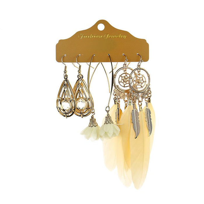 3 pairs/set Earrings Bohemian Style Jewelry X0X36201
