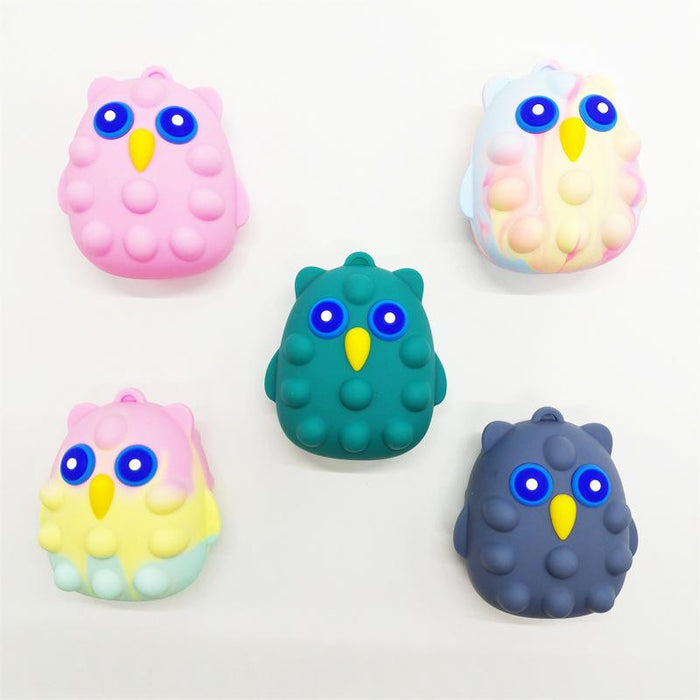 Kids 3D Owl Silicone Grip Ball Toys