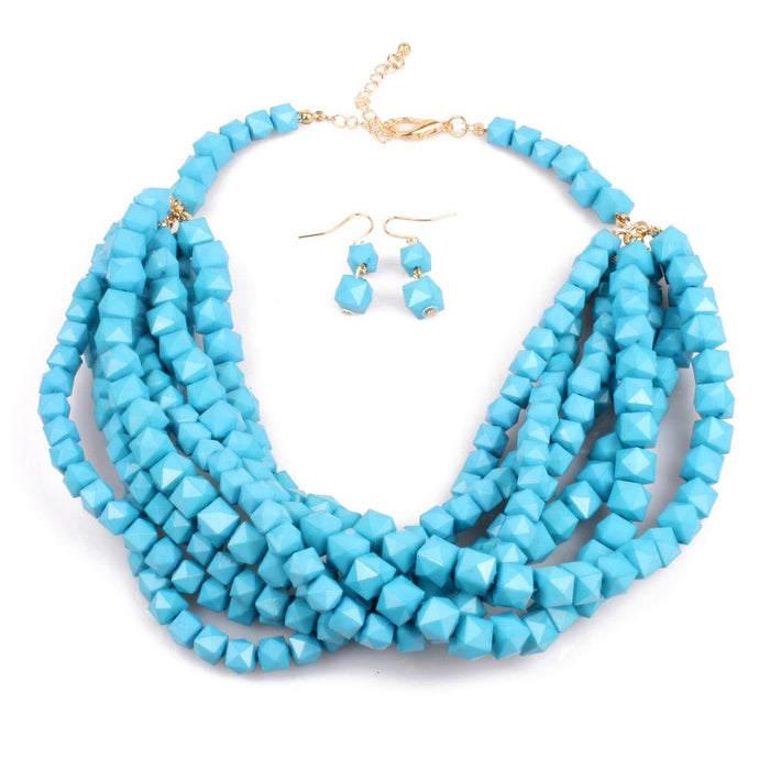 Ladies Jewelry Beaded Fashion Personality Layered Necklace