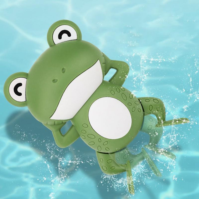 Children's bath toy cartoon fluttering clockwork frog