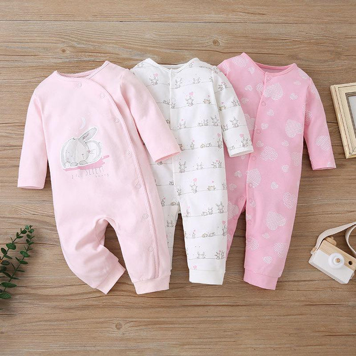 3pcs Pack Infant Romper Baby Cartoon Jumpsuit