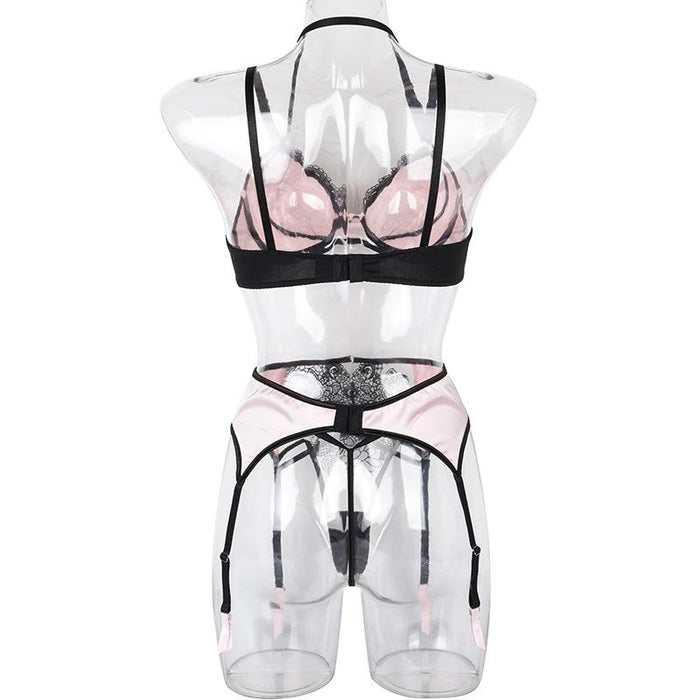 Women's Embroidered Mesh Underwear Sexy Lingerie Set