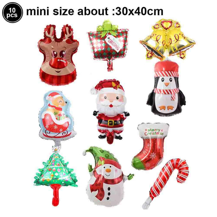 Christmas Foil Santa Claus Snowman Elk Balloons