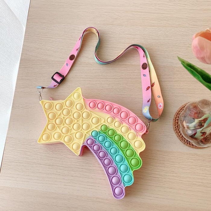 Bow Decompression Color Bag Children's Messenger Bag