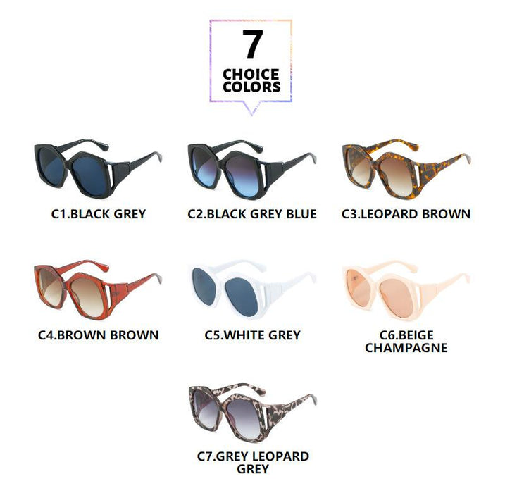 Large frame irregular Sunglasses