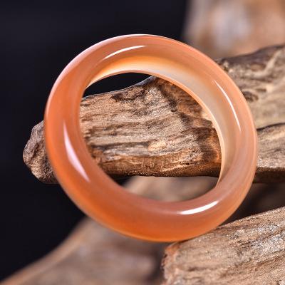 Men's and women's couple's agate ring