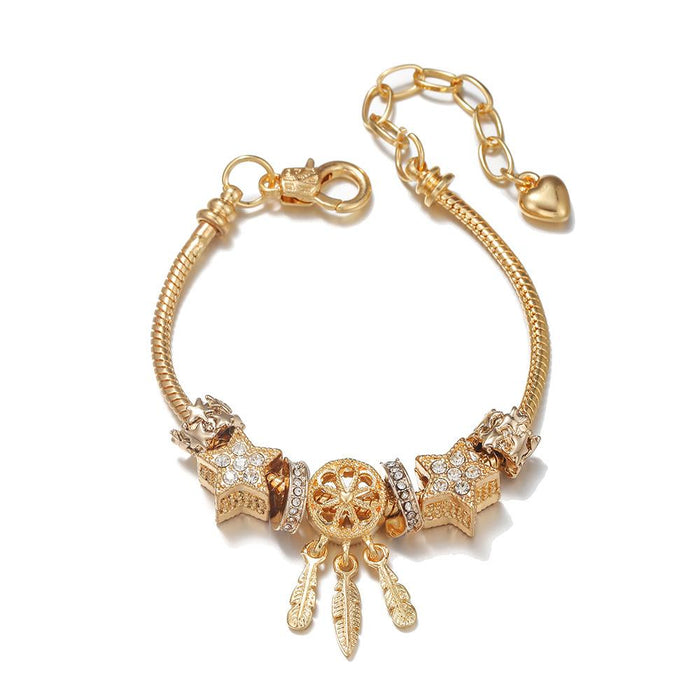 DIY Bracelet Female Star Beads Dream Catcher Pendant