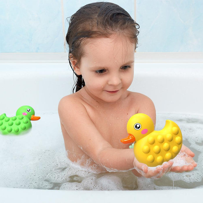 3D anti-stress little yellow duck children's bath toy
