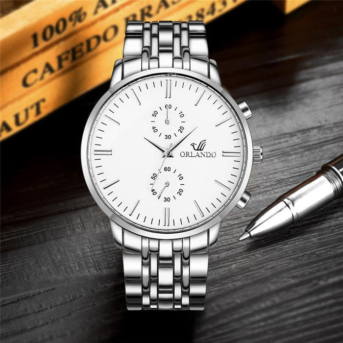Fashion Men WQuartz Watch Stainless Steel Wristwatch