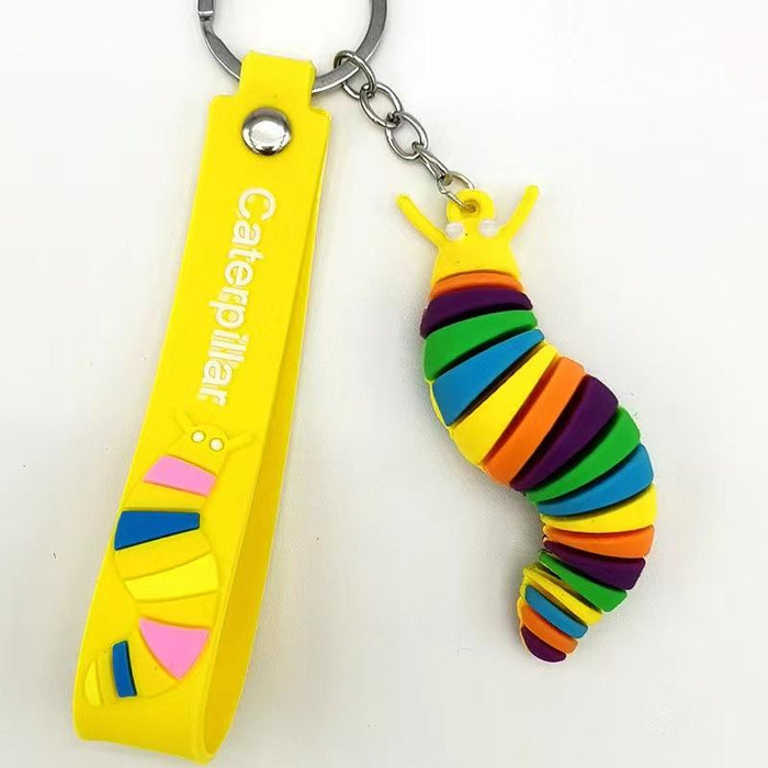 Caterpillar Cartoon Keychain