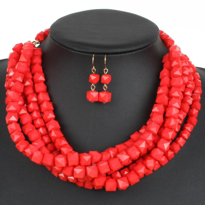 Ladies Jewelry Beaded Fashion Personality Layered Necklace