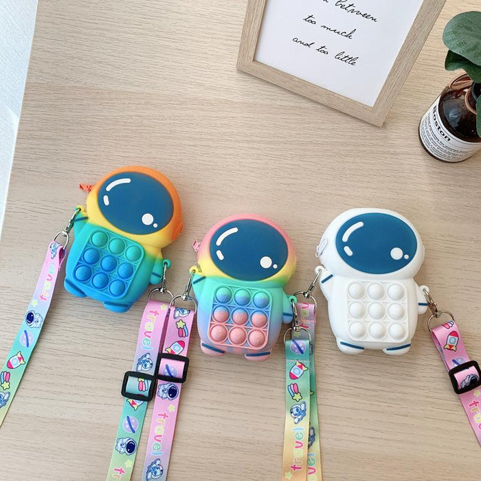 Rainbow Cloud Coin Purse Toy Silicone Diagonal Span