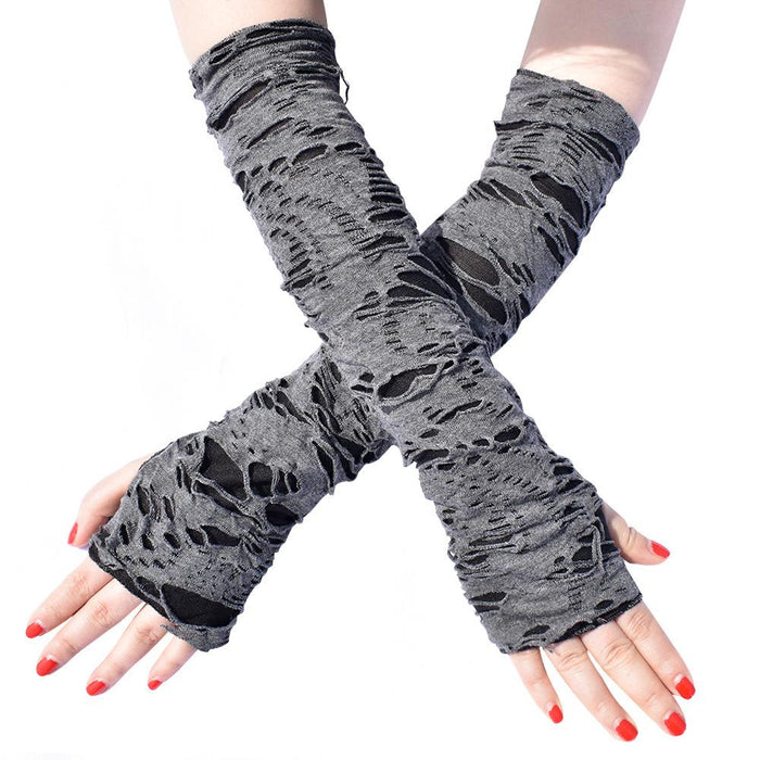 Women Punk Open-fingered Gloves