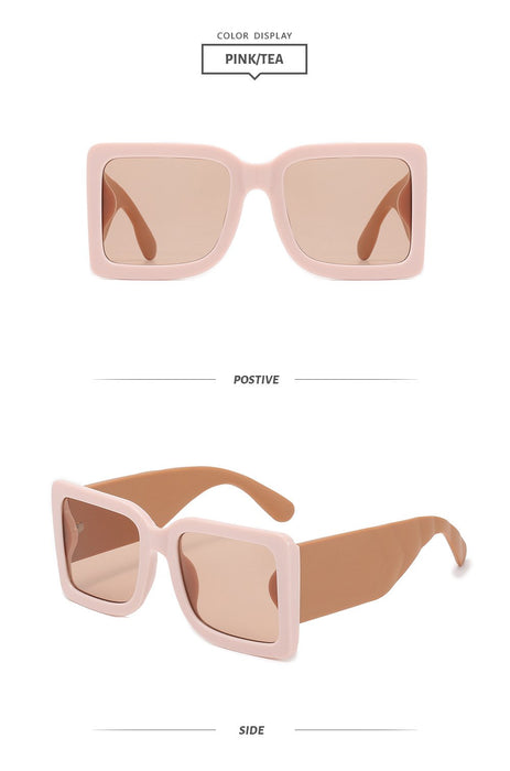Sunglasses square large frame UV protection