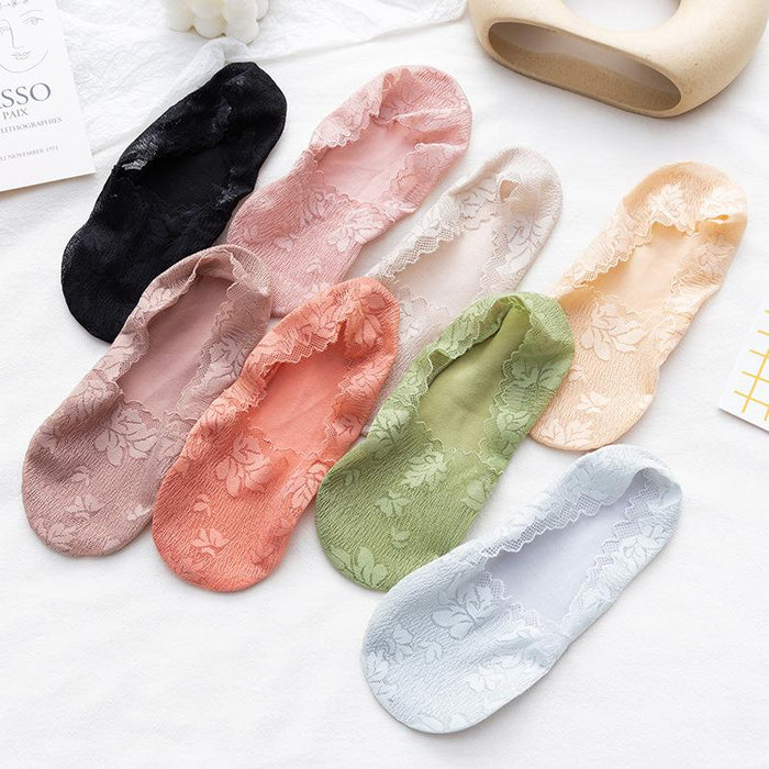 Spring and Summer Lace Invisible Socks Women's Breathable Socks