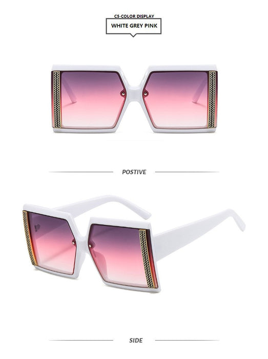 Square large frame light luxury Sunglasses