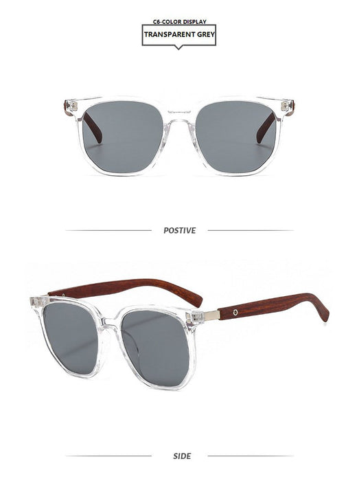 Square meter nail wood grain light luxury Sunglasses