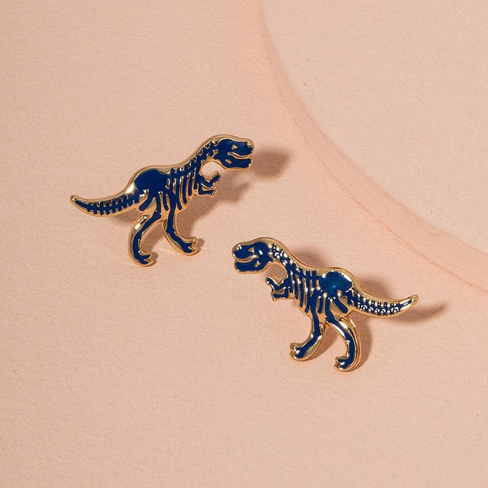 Fashion Enamel Personality Dinosaur Earrings
