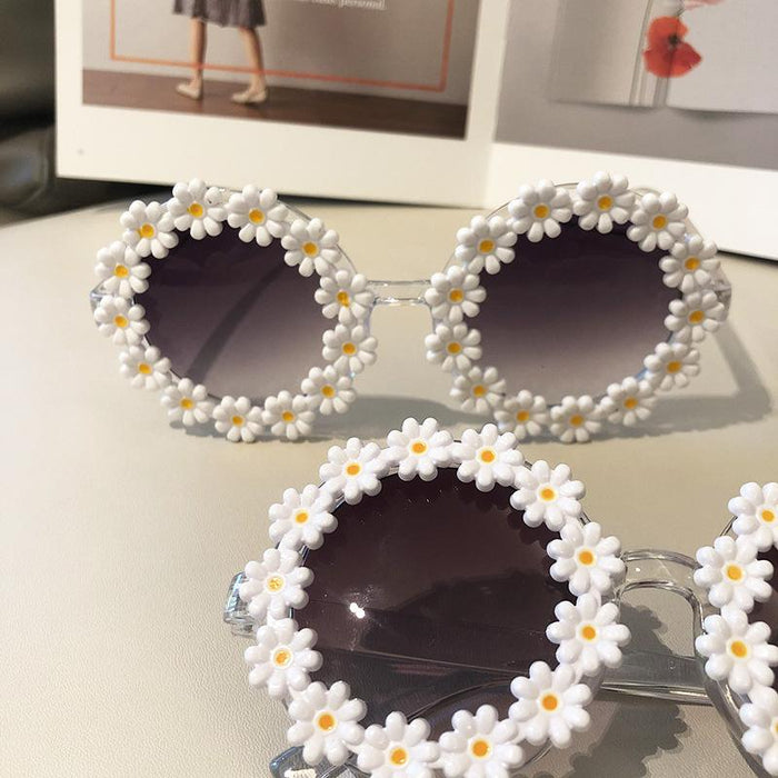 Fashion Funny Flower Daisy Sunglasses Photo Shooting