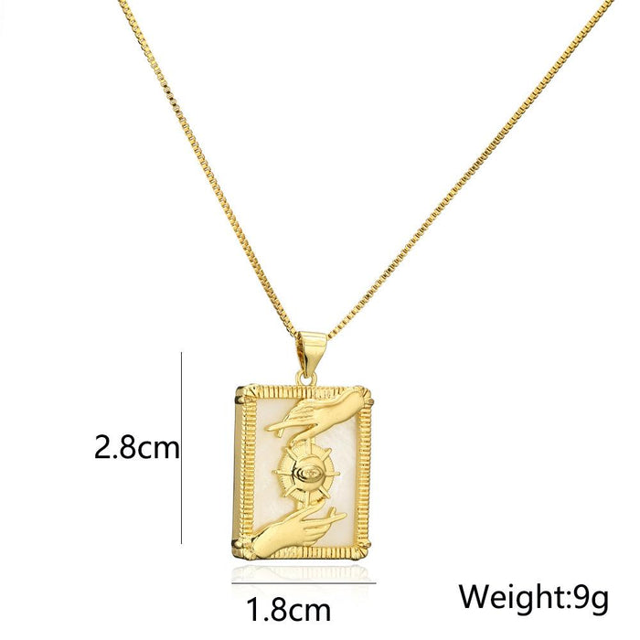 New Personalized Fashion Gold Color Zircon Pendant Necklace