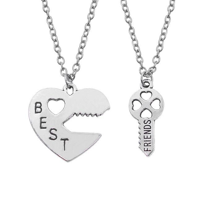 2 Pcs/ Set Best Friends Honey Love Couple Necklace
