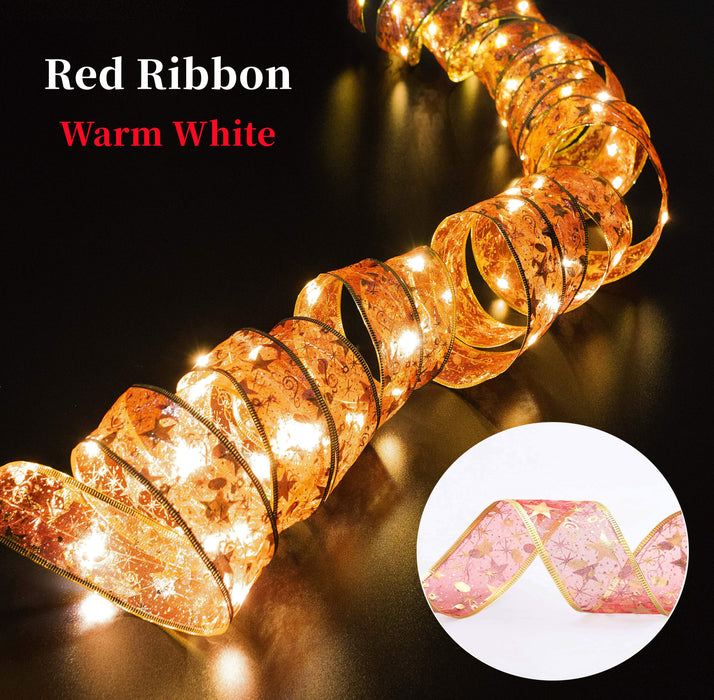 Ribbon Fairy Light Christmas Decoration 2022