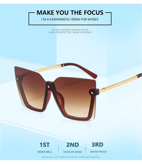 Lower half frame one piece Sunglasses